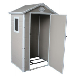 Abri de jardin plastique beige 134x104cm Jôbu