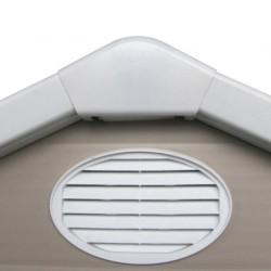 Abri de jardin plastique beige 134x104cm Jôbu