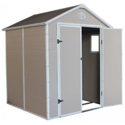 Abri de jardin plastique beige 190x192cm JOBU