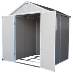 Abri de jardin plastique beige 190x192cm JOBU