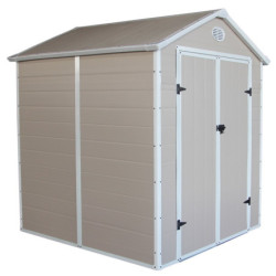 Abri de jardin plastique beige 190x192cm JOBU