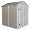 Abri de jardin plastique beige 190x192cm JOBU