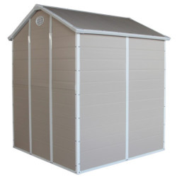 Abri de jardin plastique beige 190x192cm JOBU