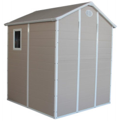 Abri de jardin plastique beige 190x192cm JOBU