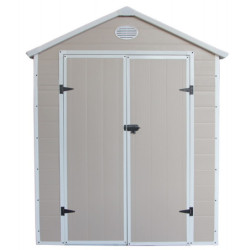 Abri de jardin plastique beige 190x192cm JOBU