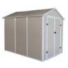 Abri de jardin plastique beige 190x280cm Jôbu