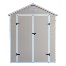 Abri de jardin plastique beige 190x280cm Jôbu