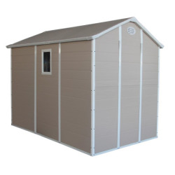 Abri de jardin plastique beige 190x280cm Jôbu
