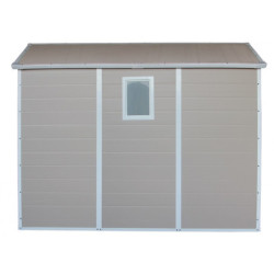 Abri de jardin plastique beige 190x280cm Jôbu