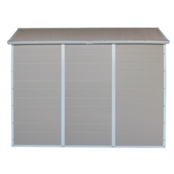 Abri de jardin plastique beige 190x280cm Jôbu