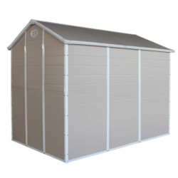Abri de jardin plastique beige 190x280cm Jôbu