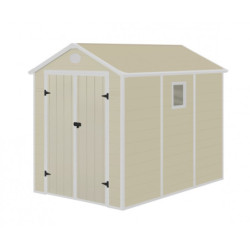 Abri de jardin plastique beige 190x280cm Jôbu
