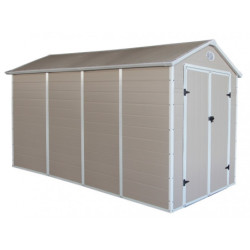 Abri de jardin plastique beige 190x368cm Jôbu