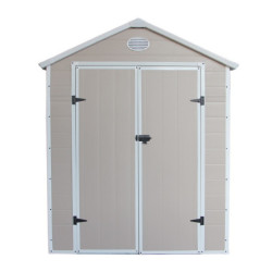 Abri de jardin plastique beige 190x368cm Jôbu