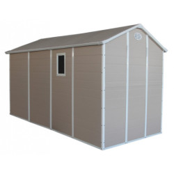 Abri de jardin plastique beige 190x368cm Jôbu