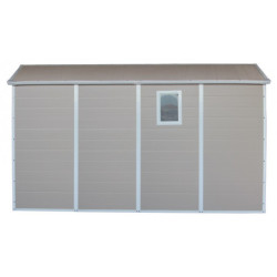Abri de jardin plastique beige 190x368cm Jôbu