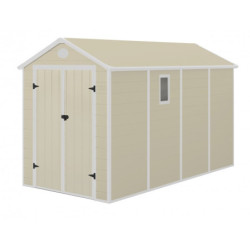 Abri de jardin plastique beige 190x368cm Jôbu