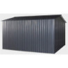 Abri de jardin métal 10,85m² FIRST anthracite + kit d'ancrage X-METAL