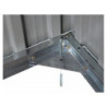 Abri de jardin métal 10,85m² FIRST anthracite + kit d'ancrage X-METAL