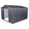 Abri métal First 100% Anthracite 8,84m²  + Kit ancrage X-METAL