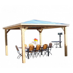 Pool house Blueterm 12,32m² en bois thermo chauffé sans parois HABRITA