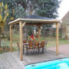 Pool house Blueterm 12,32m² en bois thermo chauffé sans parois HABRITA