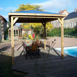 Pool house Blueterm 12,32m² en bois thermo chauffé sans parois HABRITA