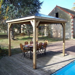 Pool house Blueterm 12,32m² en bois thermo chauffé sans parois HABRITA