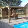 Pool house Blueterm 12,32m² bois thermo chauffé avec 1 paroi - HABRITA