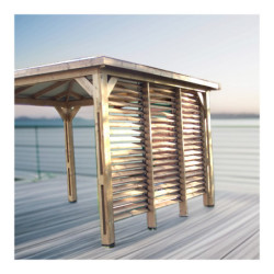 Pool house Blueterm 12,32m² bois thermo chauffé avec 1 paroi - HABRITA