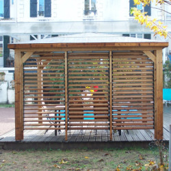 Pool house Blueterm 12,32m² bois thermo chauffé avec 1 paroi - HABRITA