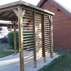 Pool house Blueterm 12,32m² bois thermo chauffé avec 1 paroi - HABRITA