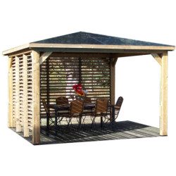 Pool house Blueterm bois thermo chauffé 12,32m² + 2 parois HABRITA