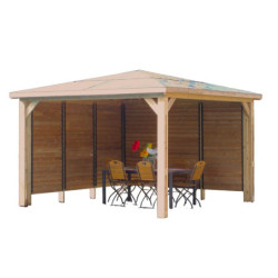 Pool house Blueterm bois thermo chauffé 12,32m² + 2 parois HABRITA