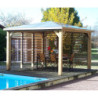 Pool house Blueterm bois thermo chauffé 12,32m² + 2 parois HABRITA