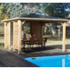 Pool house Blueterm bois thermo chauffé 12,32m² + 2 parois HABRITA