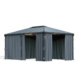 Rideaux en polyester gris pour pergola Milano™ 4300 & Martinique™ 5000 Palram - Canopia