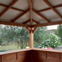 Pool house Blueterm bois thermo chauffé 12,32m² + comptoirs HABRITA