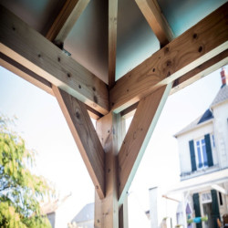 Pool house Blueterm 12,32m² bois thermo chauffé 1 mur plein HABRITA