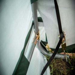 Abri de jardin vert Habrita de 9,30m² en toile renforcée