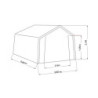 Abri de jardin Habrita en toile renforcée 13,30m² toit 2 pentes