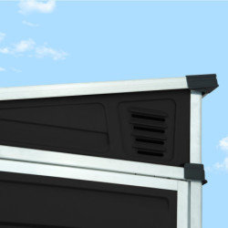 Abri Skylight Midnight Grey 2,06m² monopente  - Palram - Canopia