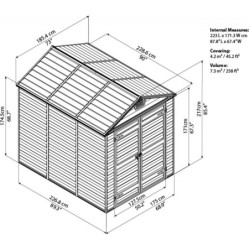 Abri de jardin en polycarbonate gris 3,97m² Skylight  de Palram - Canopia