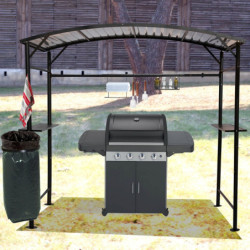 Protection pour barbecue 2,57m² Habrita en acier finition époxy gris