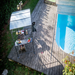 Protection pour barbecue 2,57m² Habrita en acier finition époxy gris