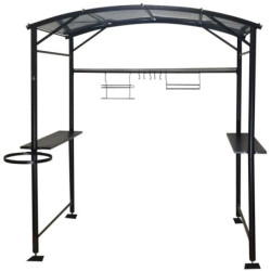 Protection pour barbecue 2,57m² Habrita en acier finition époxy gris