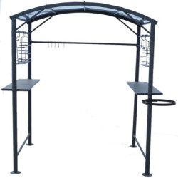 Protection pour barbecue 2,57m² Habrita en acier finition époxy gris