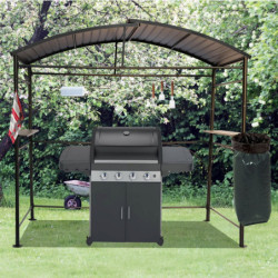 Abri pour barbecue 3,94m² Habrita double toit en acier galvanisé