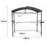 Abri pour barbecue 3,94m² Habrita double toit en acier galvanisé