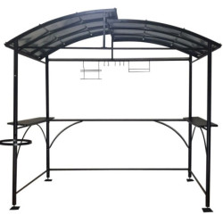Abri pour barbecue 3,94m² Habrita double toit en acier galvanisé